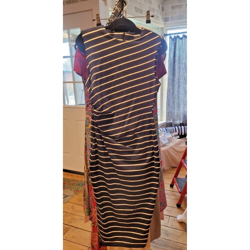 Navy Blue Asymmetrical Dress By Pretty Garden, Size M